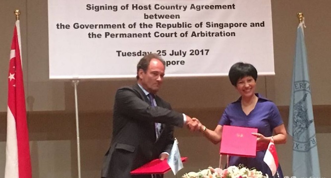 Signing of Host Country Agreement between the Government of the Republic of Singapore and the Permanent Court of Arbitration